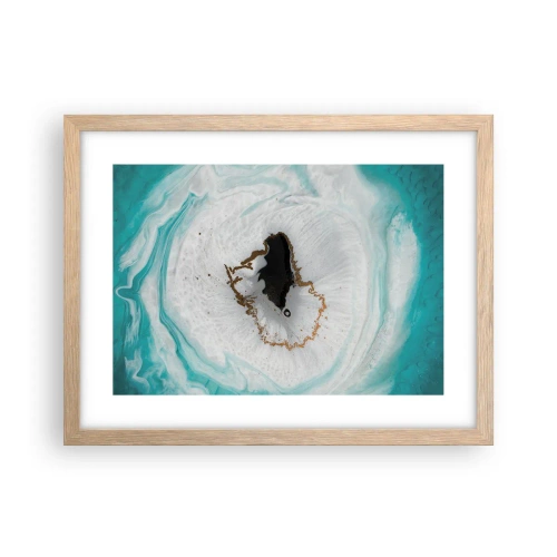 Pôster com moldura de carvalho claro - Penetrar no interior - 40x30 cm