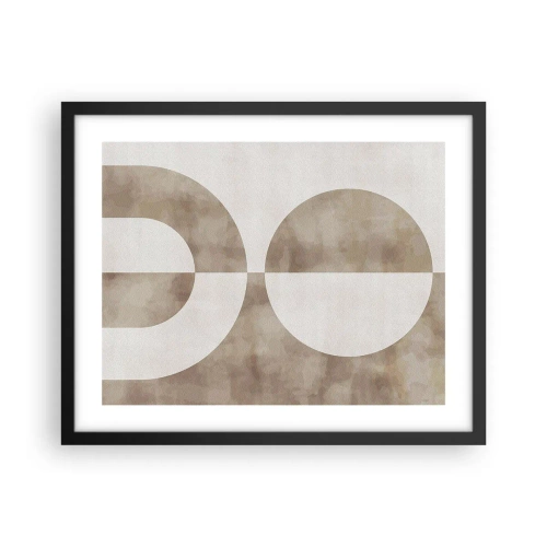 Pôster com moldura preta - Semelhanças e diferenças - 50x40 cm