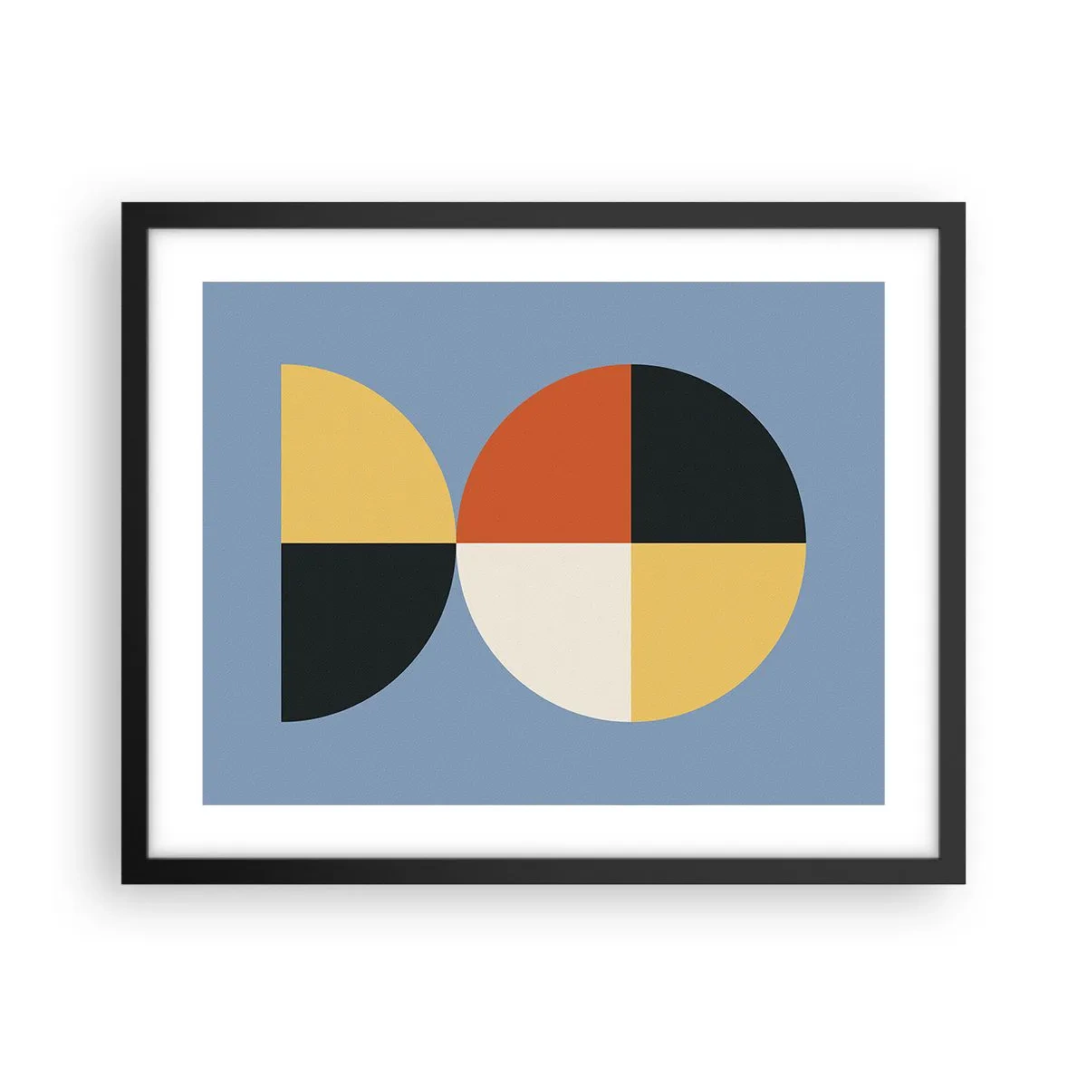 Pôster com moldura preta - Verja e conte - 50x40 cm