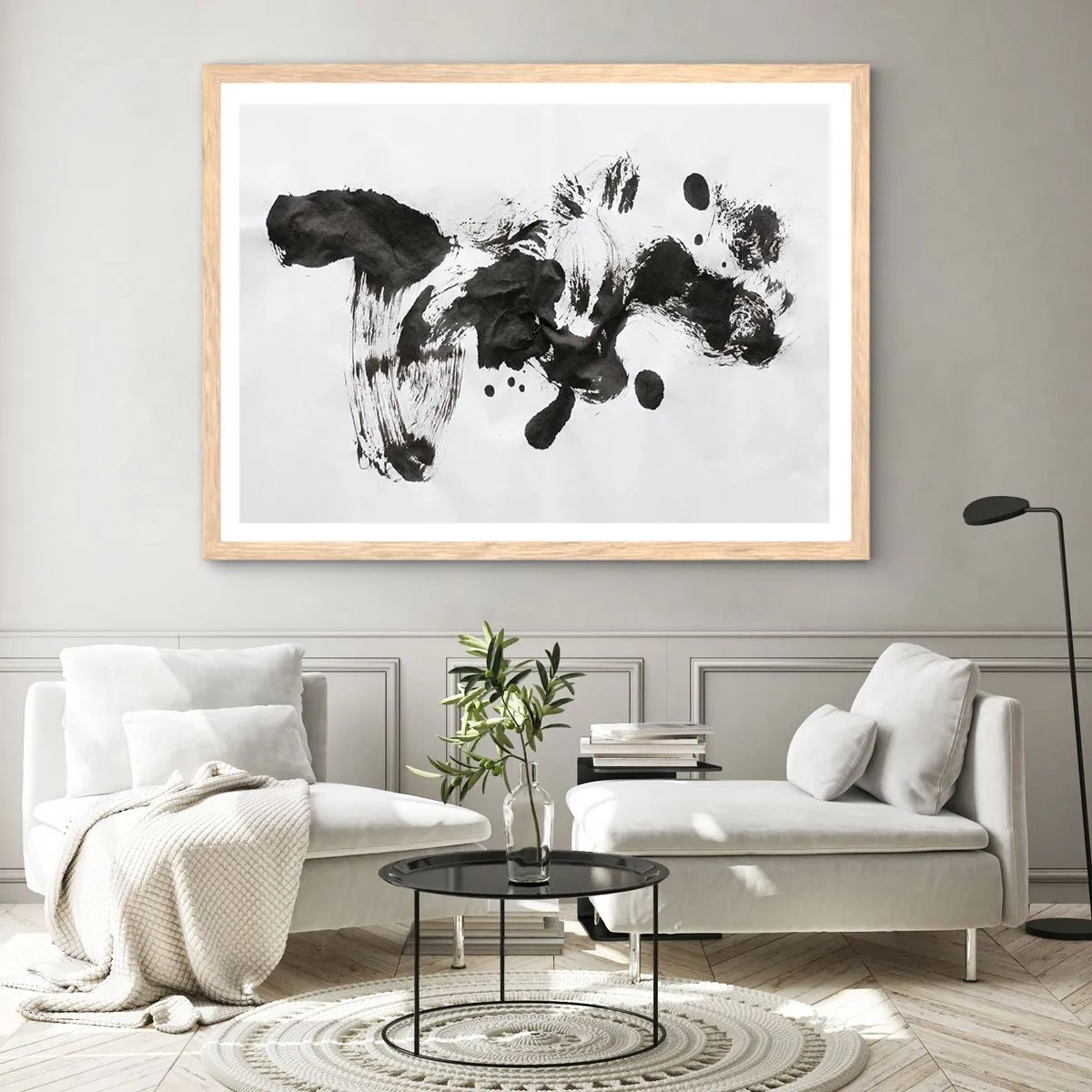 Pôster com moldura de carvalho claro - Existe um método para a loucura? - 100x70 cm