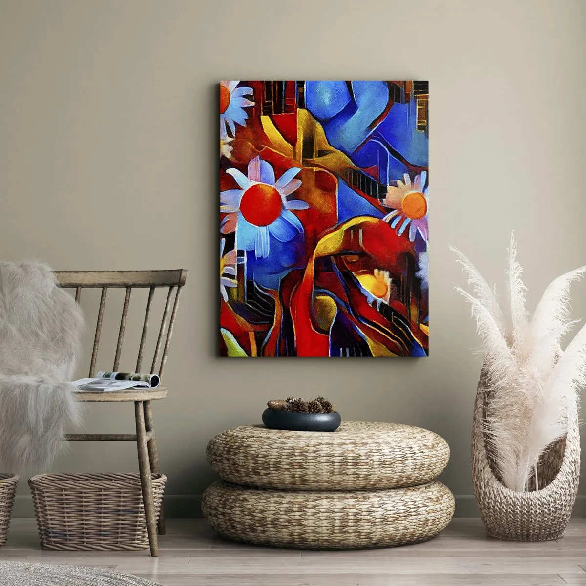Quadro em tela - Cores da vida - 45x80 cm