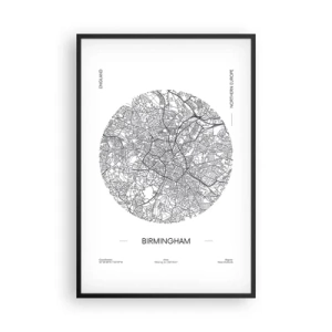 Pôster com moldura preta - Anatomia de Birmingham - 61x91 cm