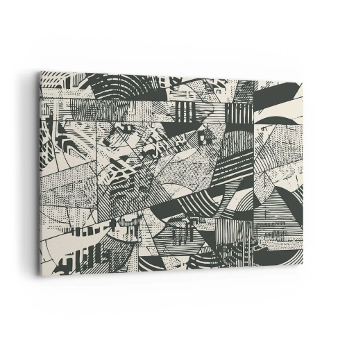 Quadro em tela - A dinâmica do presente - 100x70 cm