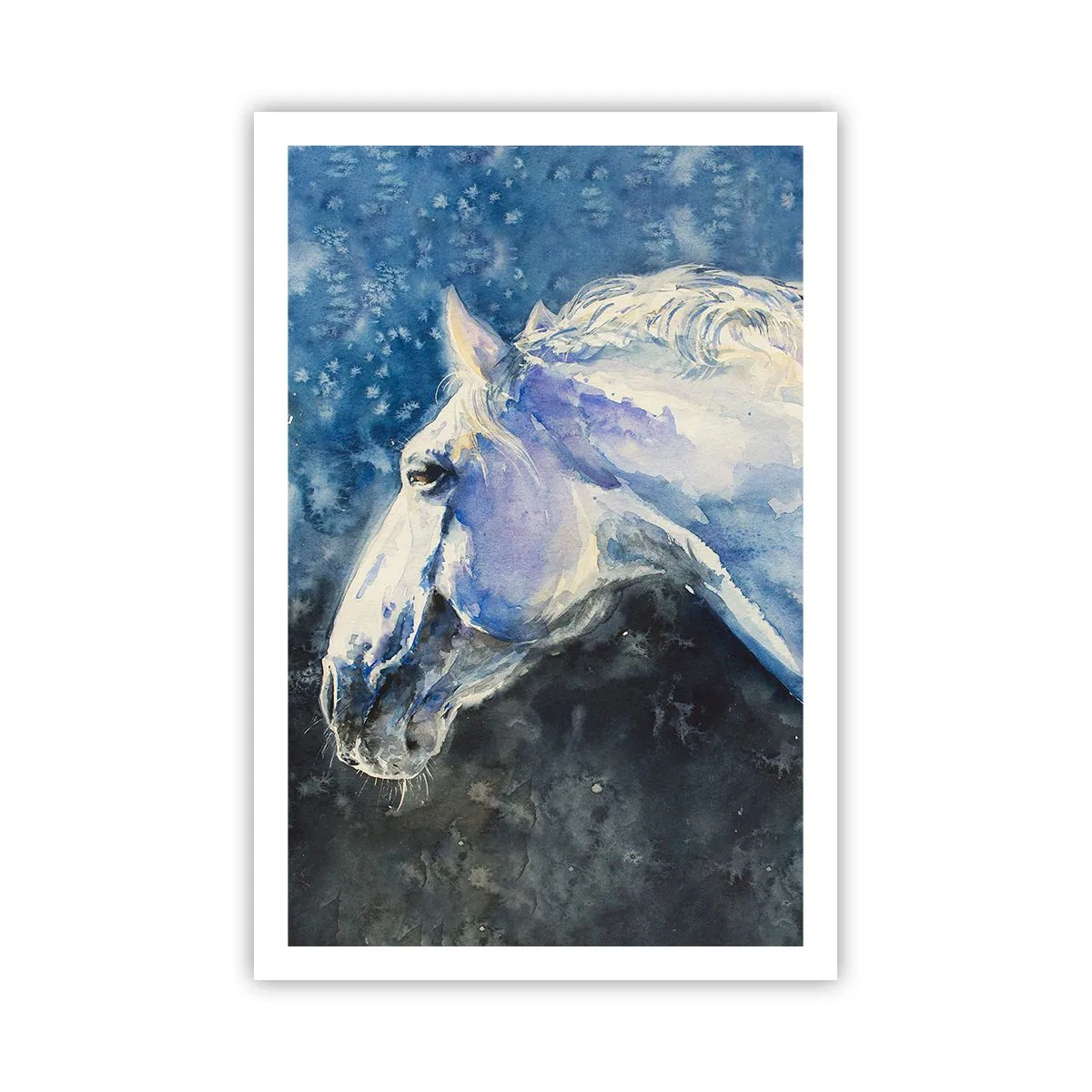 Pôster - Retrato com um brilho azul - 61x91 cm