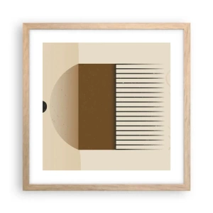 Pôster com moldura de carvalho claro - Diferentes estados - 40x40 cm
