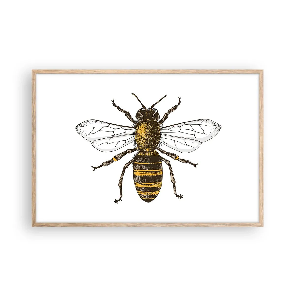 Pôster com moldura de carvalho claro - Linda e boa - 91x61 cm