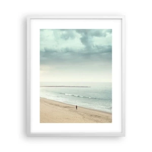 Pôster em moldura branca - Em busca da paz - 40x50 cm