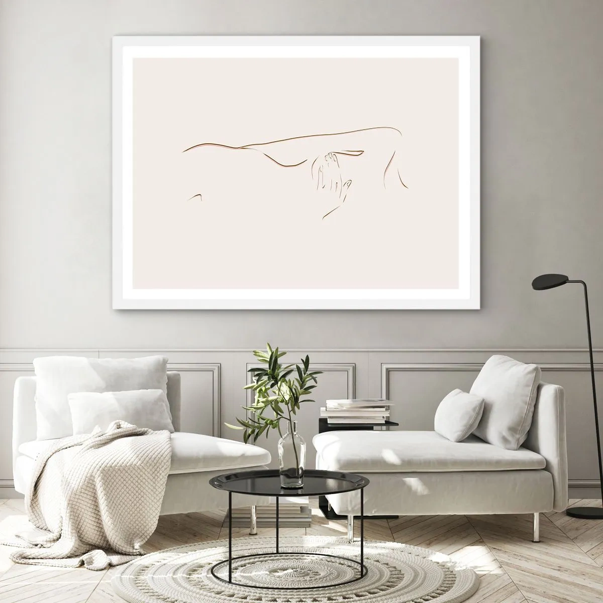 Pôster em moldura branca - A forma do desejo - 70x50 cm