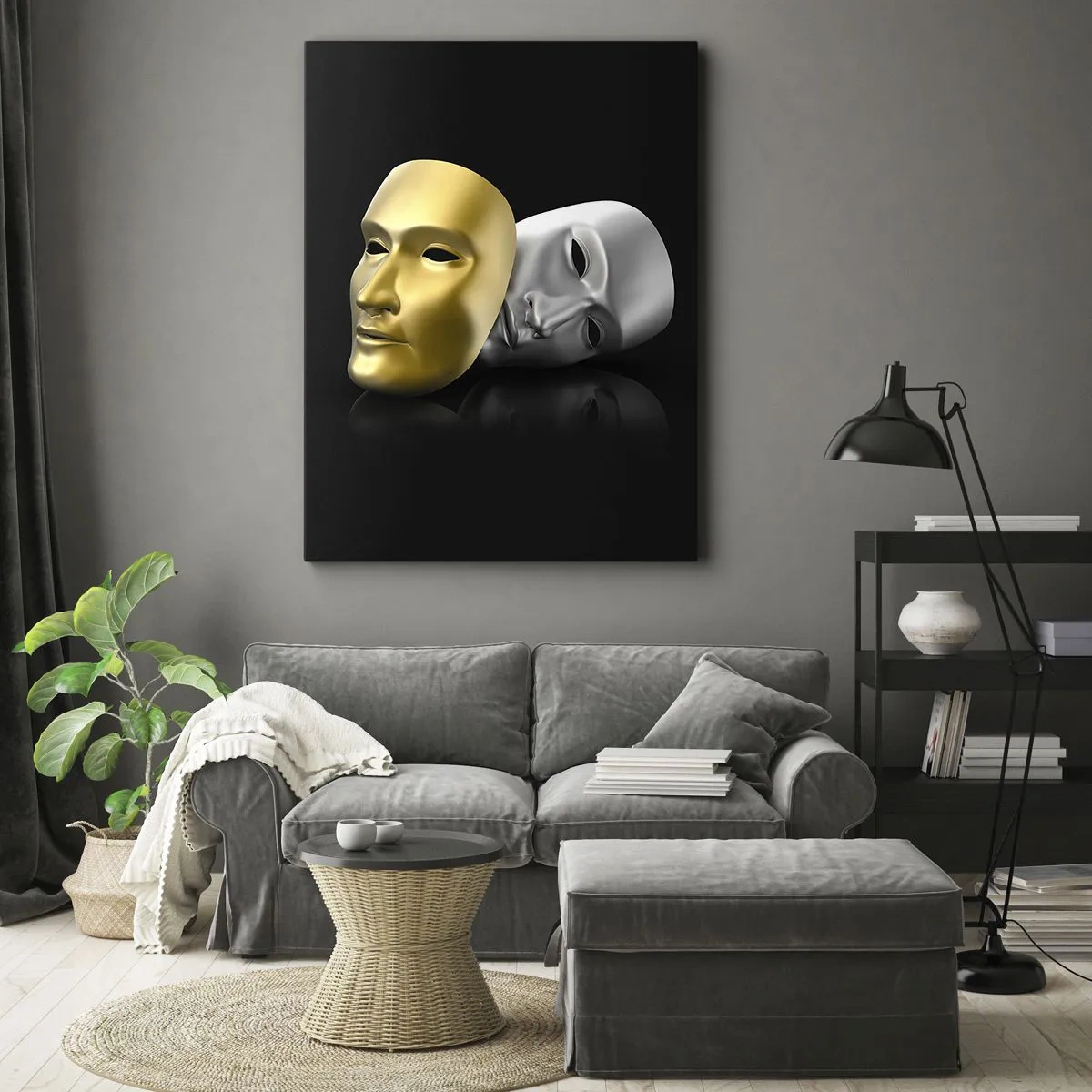 Quadro em tela - A vida é um teatro - 50x70 cm