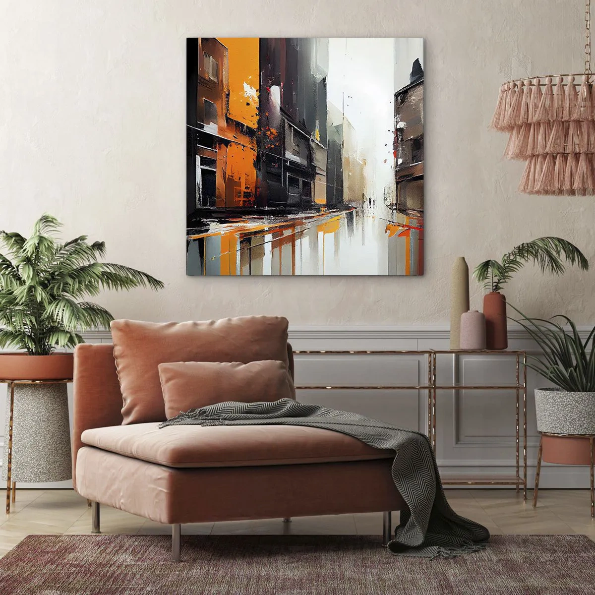 Quadro em tela - Dia chuvoso - 50x50 cm