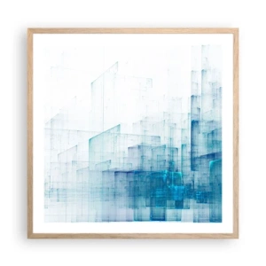 Pôster com moldura de carvalho claro - Como o espaço ficou - 60x60 cm