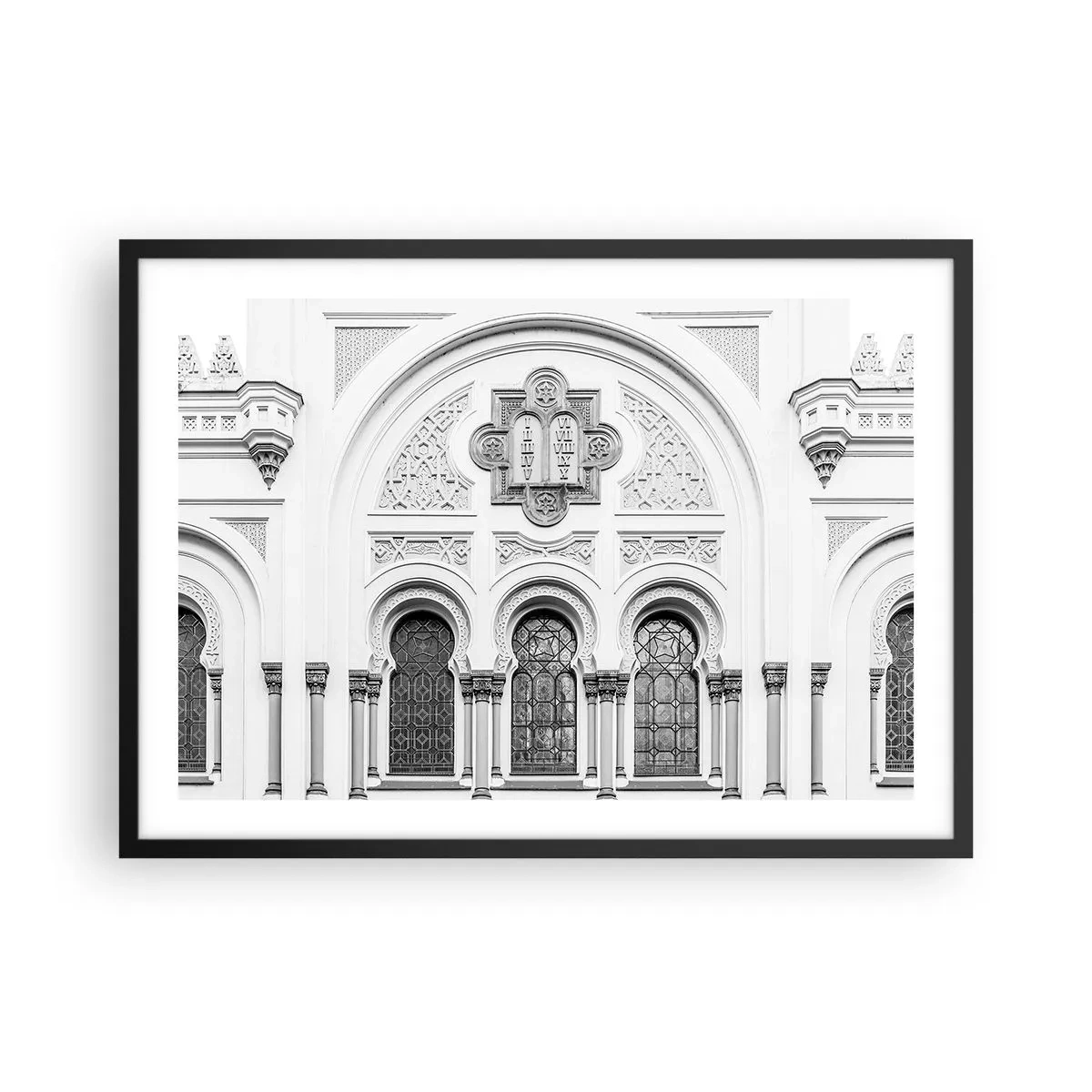 Pôster com moldura preta - Na fronteira das culturas - 70x50 cm