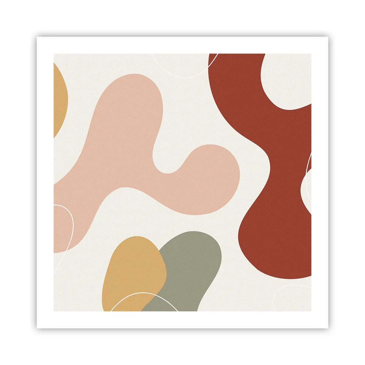 Pôster - Ziguezagues ornamentais - 60x60 cm