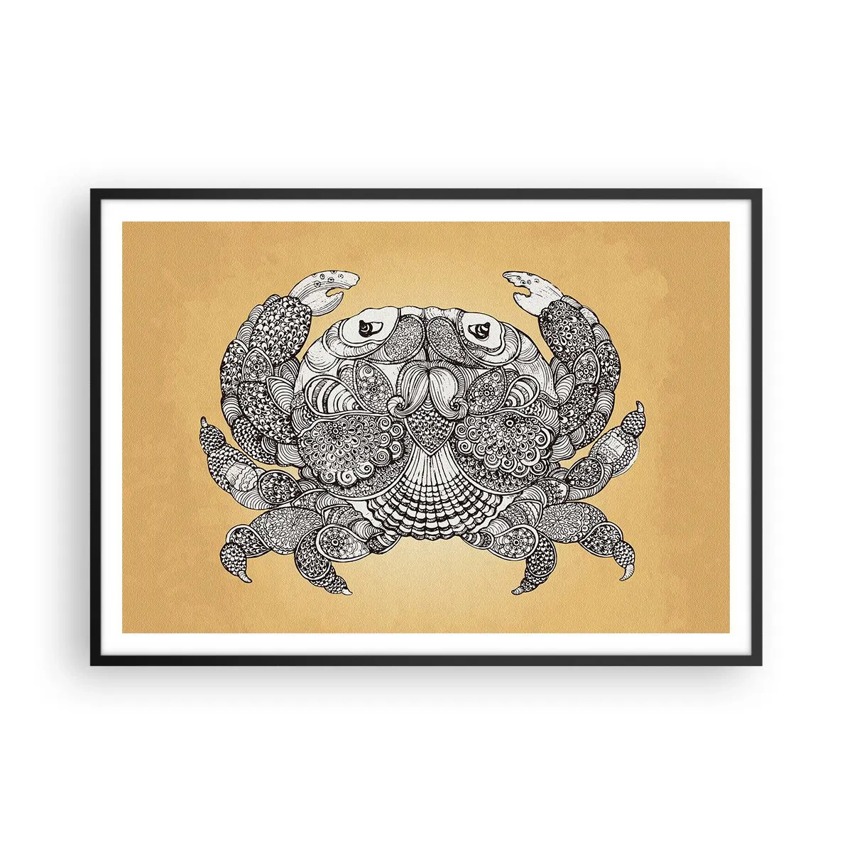 Pôster com moldura preta - Contos do Sr. Caranguejo - 100x70 cm