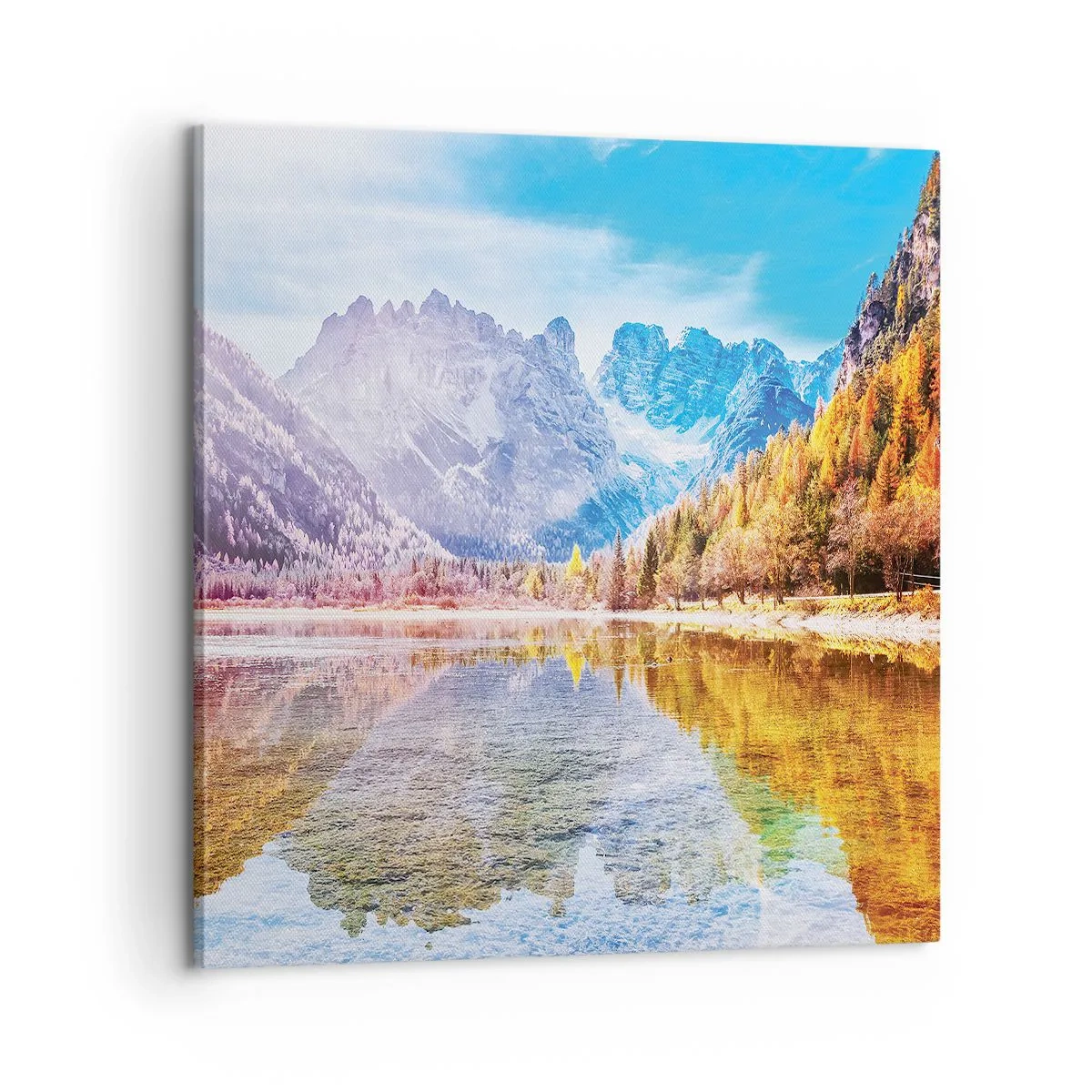 Quadro em tela - E nas montanhas é outono - 60x60 cm