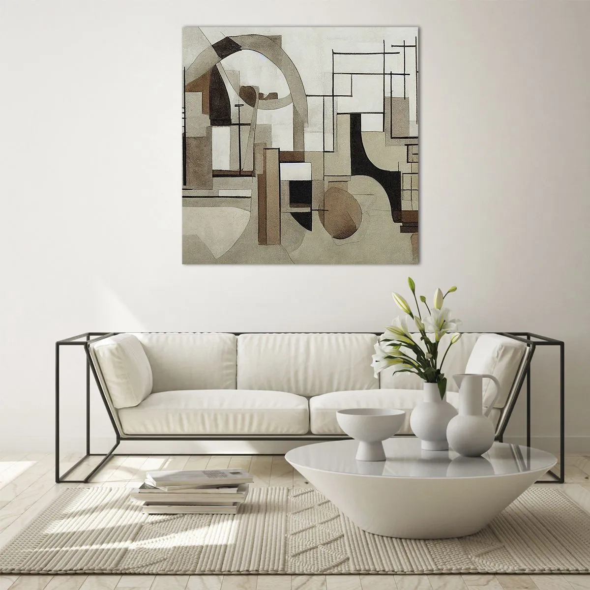 Quadro em vidro - Paisagem urbana 2.0 - 50x50 cm