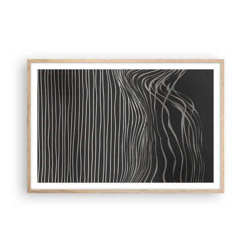 Pôster com moldura de carvalho claro - Ritmo e sotaque - 91x61 cm