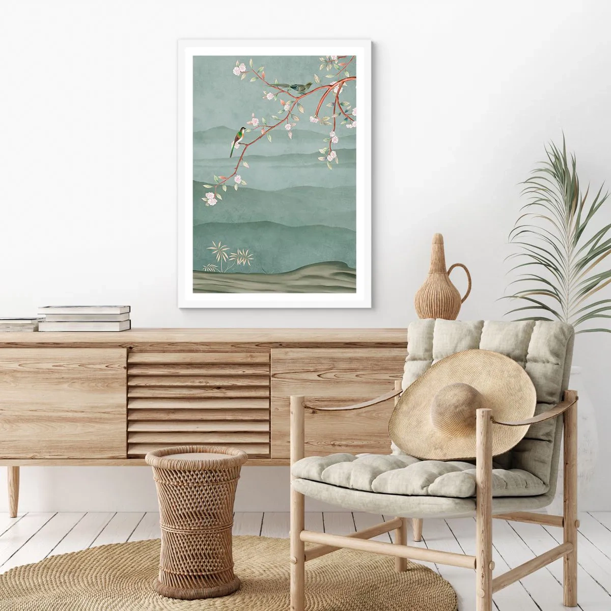 Pôster em moldura branca - Primavera, oh, és tu - 70x100 cm