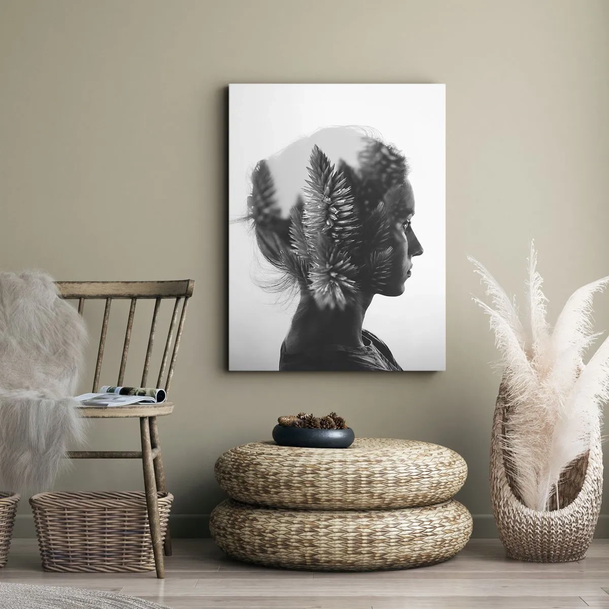 Quadro em tela - A senhora do pinhal - 45x80 cm