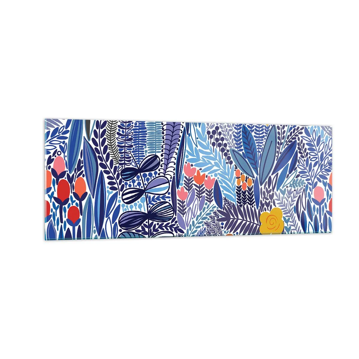 Quadro em vidro - Jardim Havaiano - 140x50 cm