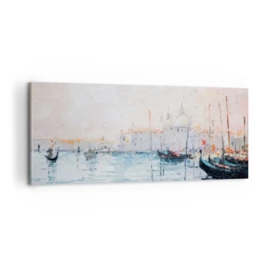 Quadro em tela - Além da água, atrás do nevoeiro - 100x40 cm