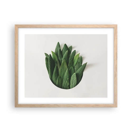 Pôster com moldura de carvalho claro - Curiosidade indomável - 50x40 cm