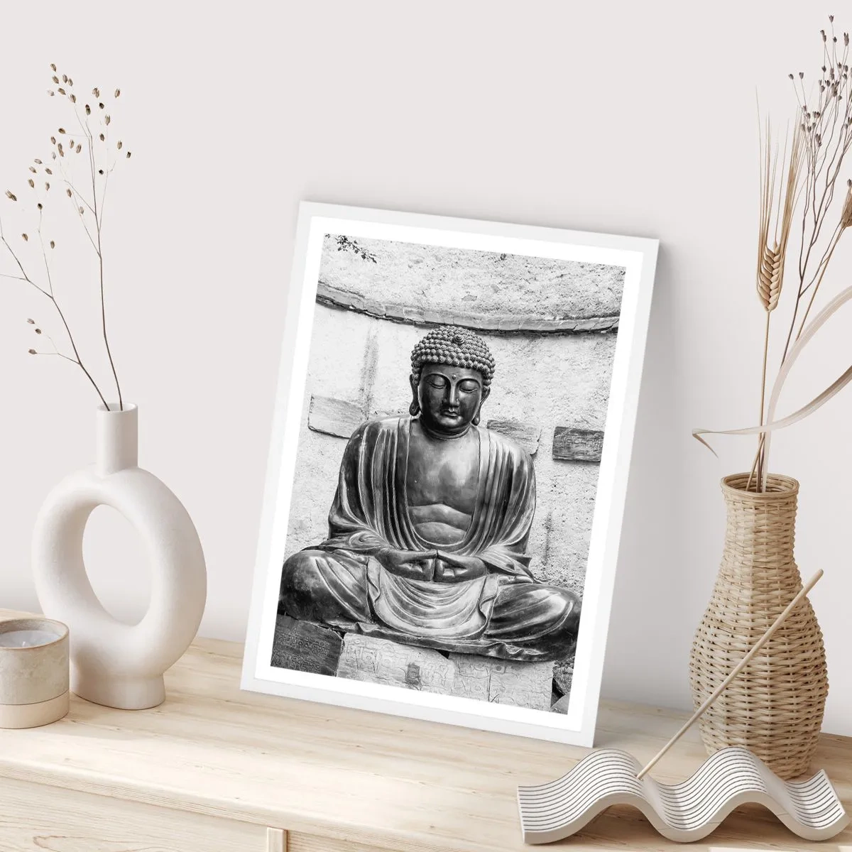 Pôster em moldura branca - Na fonte da paz - 30x40 cm