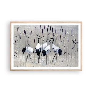 Pôster com moldura de carvalho claro - Entre os seus - 91x61 cm
