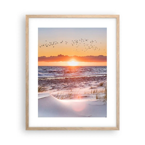 Pôster com moldura de carvalho claro - Paisagem horizontal - 40x50 cm