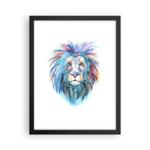 Pôster com moldura preta - Aura eletrizante - 30x40 cm