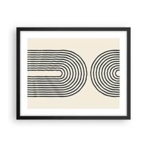 Pôster com moldura preta - Em um momento... - 50x40 cm