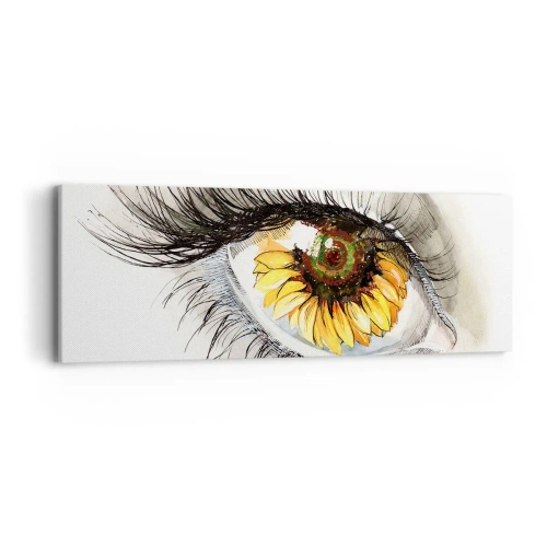 Quadro em tela - Um olhar tão quente como o verão - 90x30 cm