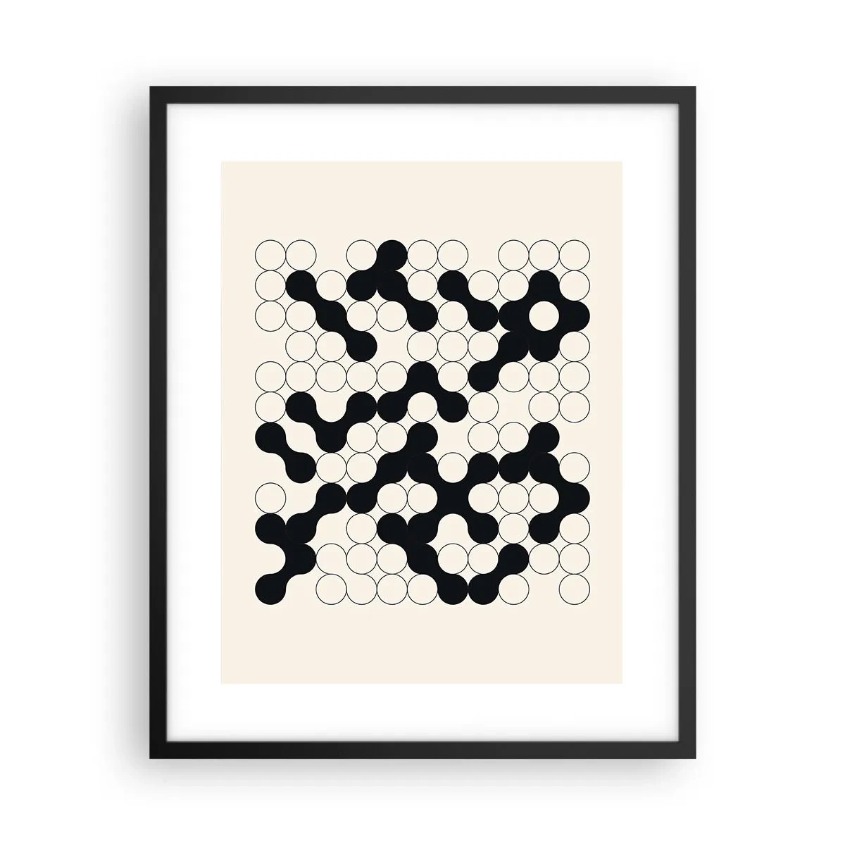 Pôster com moldura preta - Jogo chinês – variação - 40x50 cm
