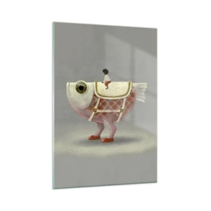 Quadro em vidro - O cavaleiro Peixoso - 50x70 cm