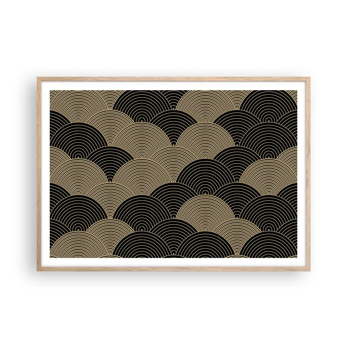 Pôster com moldura de carvalho claro - Unidade na multiplicidade - 100x70 cm