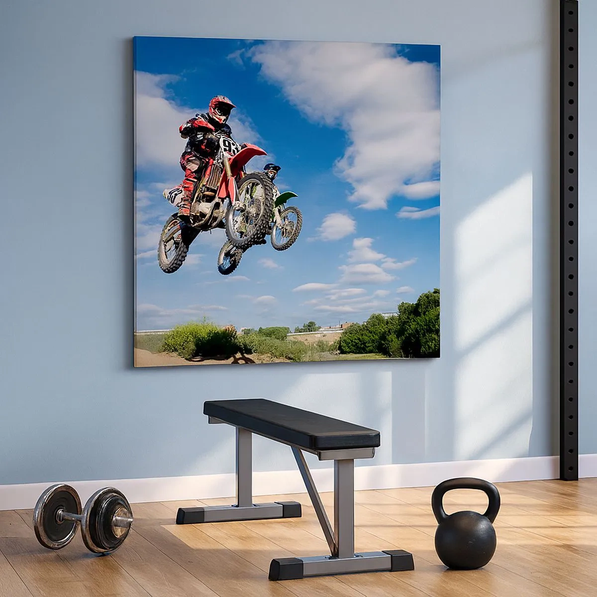 Quadro em tela - Salto celeste - 30x30 cm