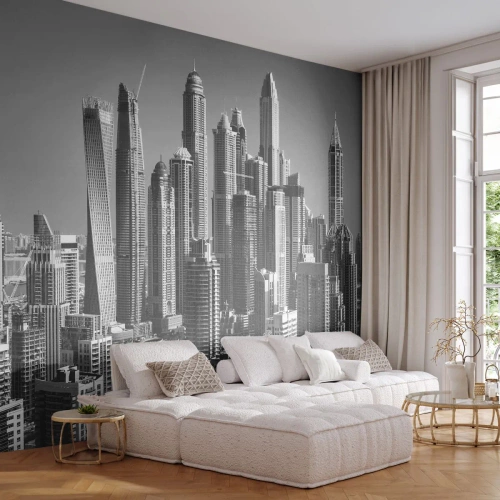 Papel de Parede Autocolante Deluxe Sticker - A cidade sobre o deserto - Arquitetura, Cidade, Dubai - 100x70 cm