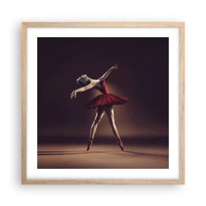 Pôster com moldura de carvalho claro - Prima ballerina - 50x50 cm