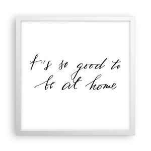 Pôster em moldura branca - Toda a verdade - 40x40 cm