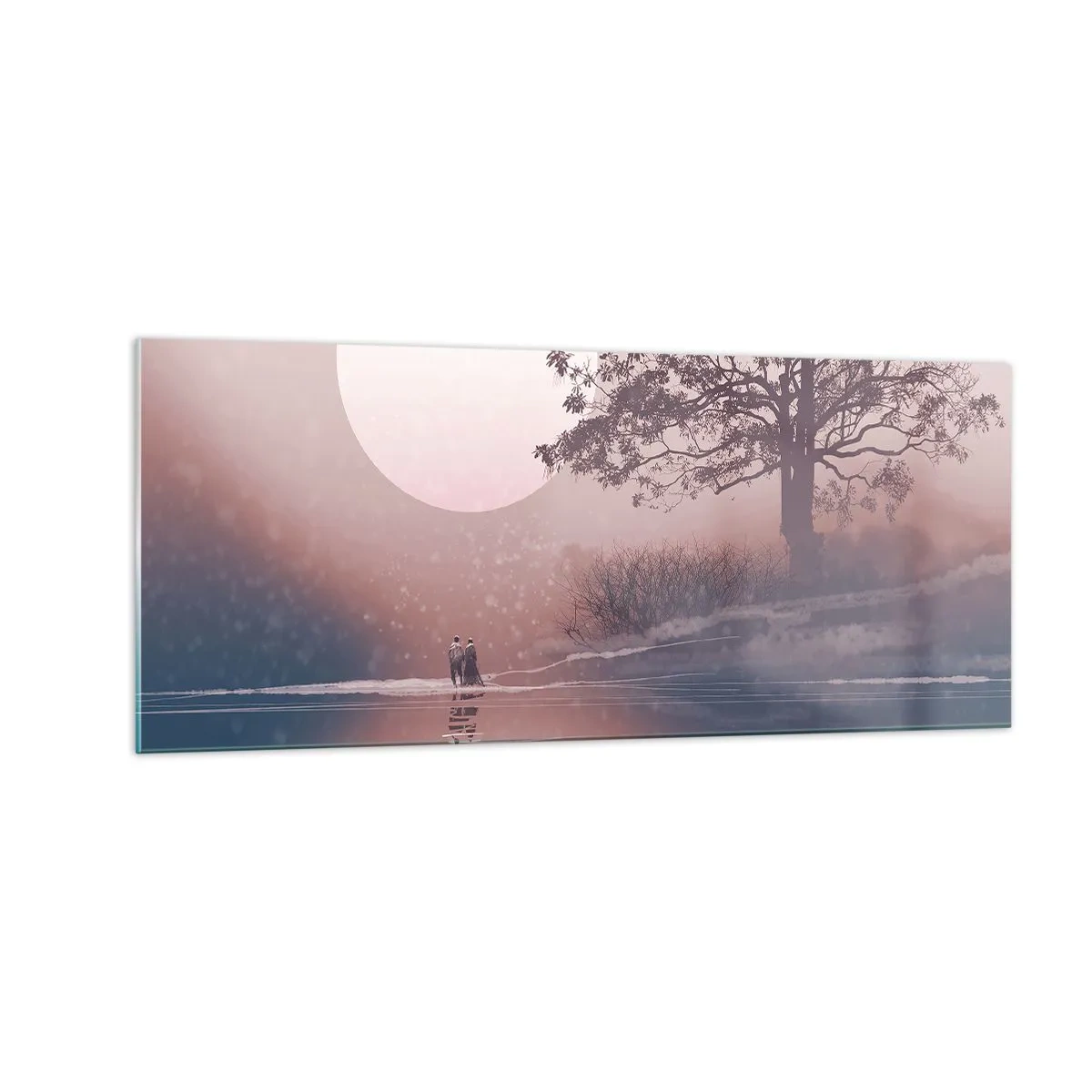 Quadro em vidro - Maravilhas da noite - 100x40 cm