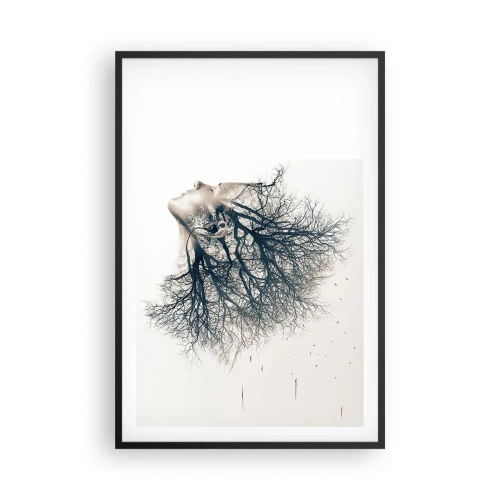 Pôster com moldura preta - Ouvir o sussurro da árvore - 61x91 cm