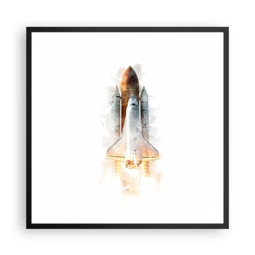 Pôster com moldura preta - Exploradores para iniciantes - 60x60 cm
