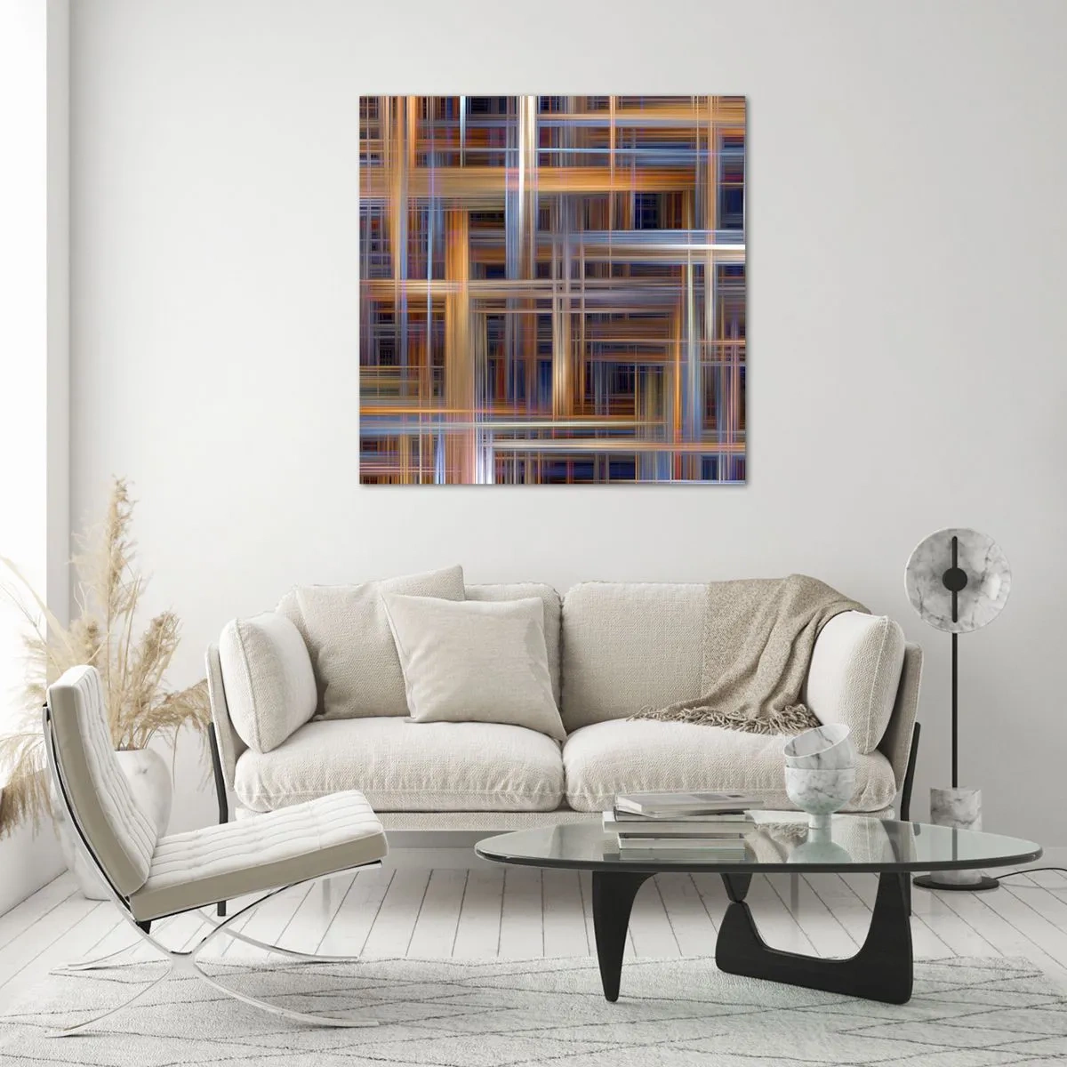 Quadro em vidro - Tecido de luz - 30x30 cm