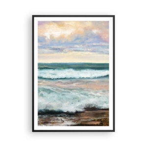 Pôster com moldura preta - Aqui suavizas a alma - 70x100 cm