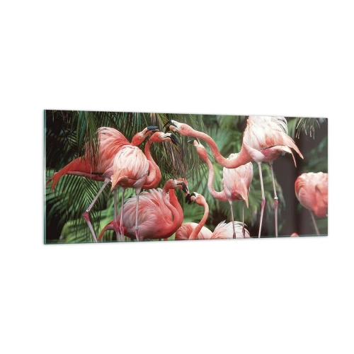 Quadro em vidro - Fofocas da tarde - 100x40 cm