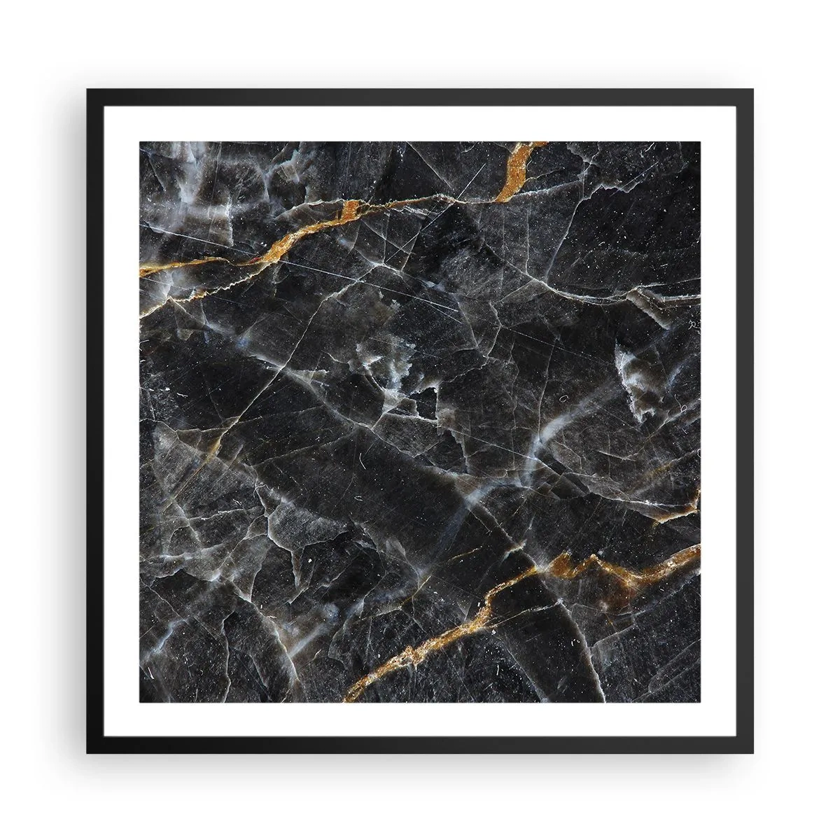 Pôster com moldura preta - A vida interior da pedra - 60x60 cm