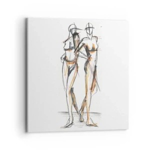 Quadro em tela - Um estudo do encanto - 70x70 cm