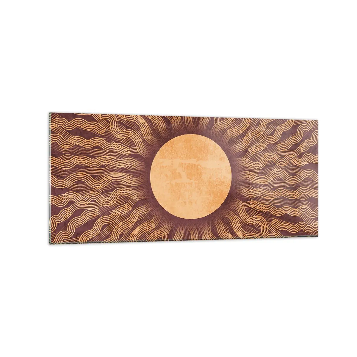 Quadro em vidro - Ícone do sol - 120x50 cm