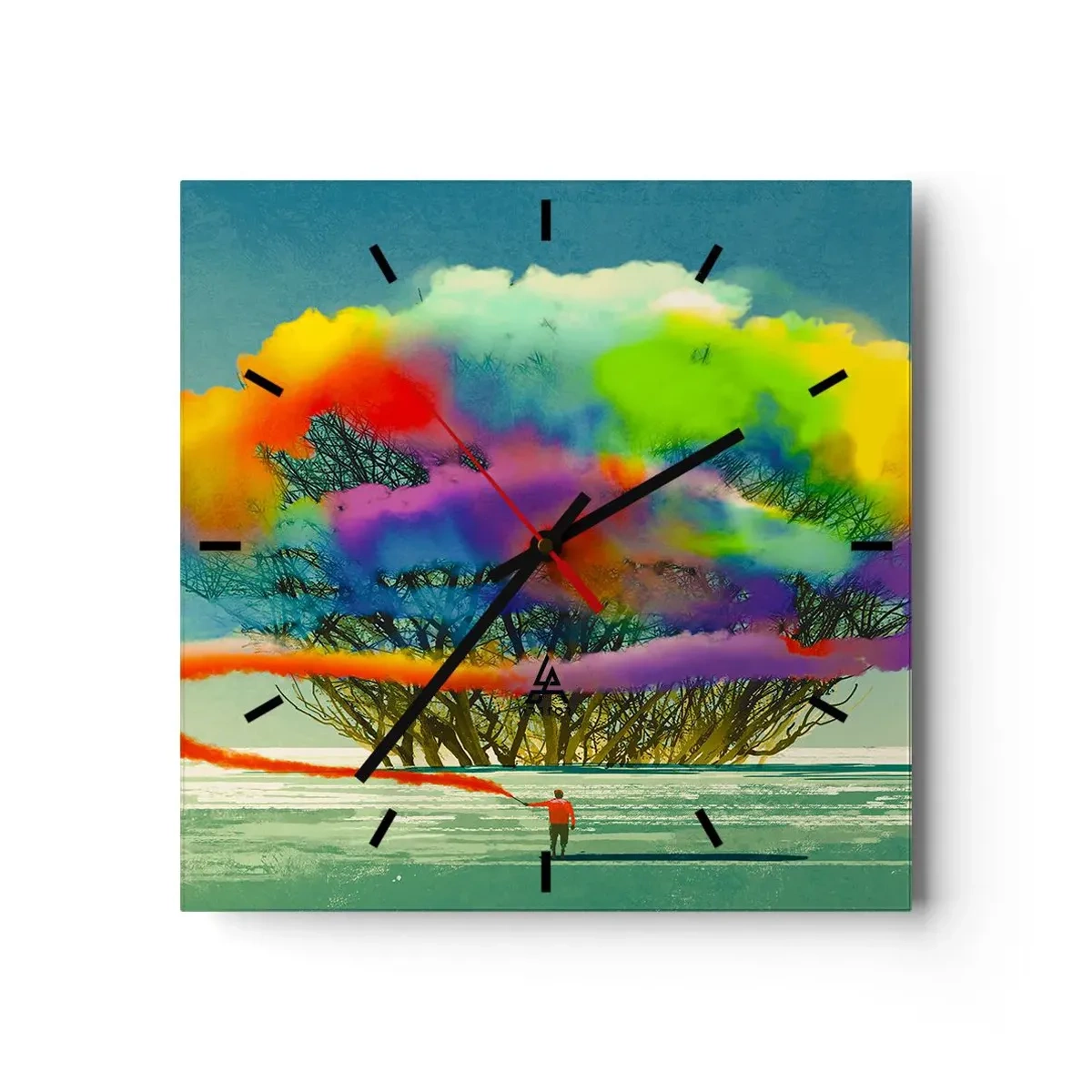Relógio de parede - Relógio em vidro - Dar vida a este mundo - 30x30 cm