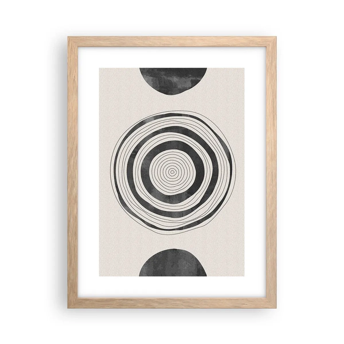 Pôster com moldura de carvalho claro - Importante é o que há no caminho - 30x40 cm